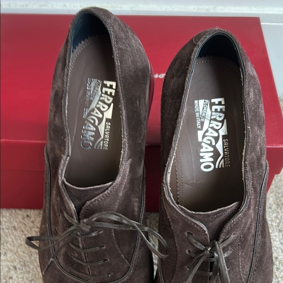 Salvatore Ferragamo Men's Brown Suede Shoes - Picture 7 of 10